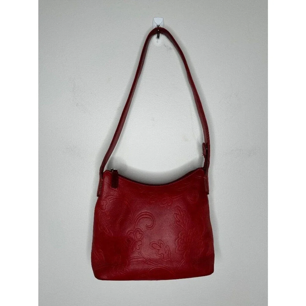 Fossil Women's Red Leather Shoulder Bag Handbag